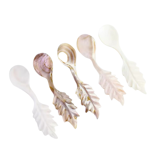 Mother of Pearl Leaf Spoon (Short Handle)