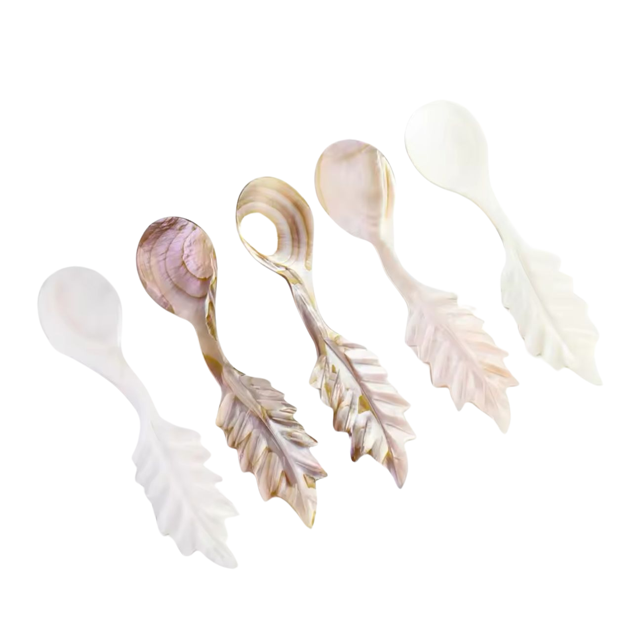 Mother of Pearl Leaf Spoon (Short Handle)