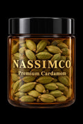NASSIMCO Premium Cardamom amber glass jar