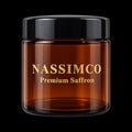NASSIMCO Premium Saffron amber glass jar